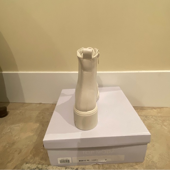 Ivory Combat Boots - Picture 4 of 6